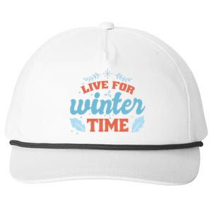 Live For Winter Time Snapback Five-Panel Rope Hat