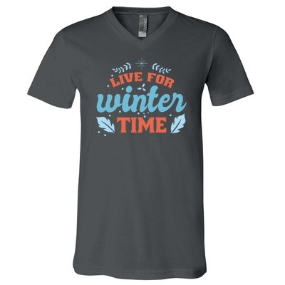 Live For Winter Time V-Neck T-Shirt