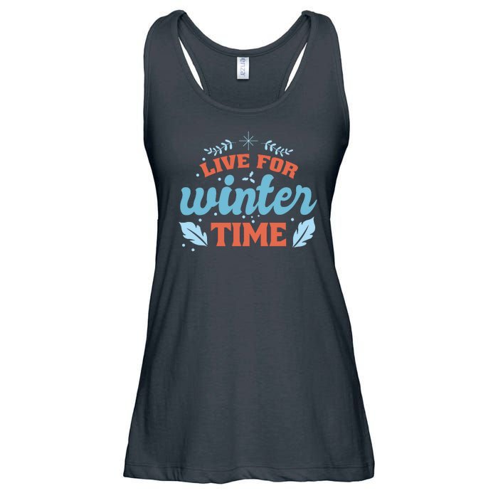 Live For Winter Time Ladies Essential Flowy Tank