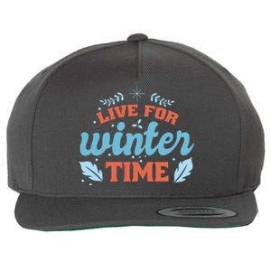 Live For Winter Time Wool Snapback Cap