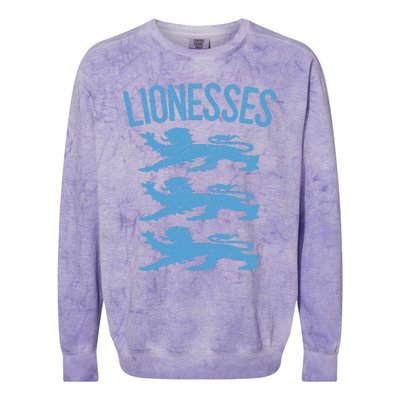 Lionesses For Women Retro England Colorblast Crewneck Sweatshirt