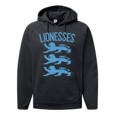 Lionesses For Women Retro England Performance Fleece Hoodie