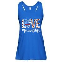 Love Fire Wife Life Firefighter Wife Of A Fire Gift Ladies Essential Flowy Tank