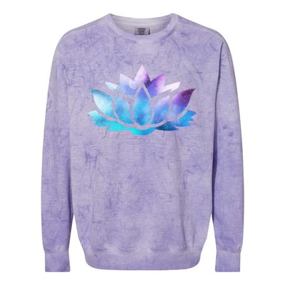 Lotus Flower Yoga Spiritual Dreamy Colorful Meaningful Gift Colorblast Crewneck Sweatshirt