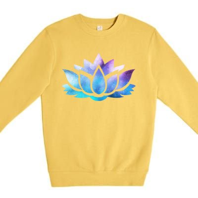 Lotus Flower Yoga Spiritual Dreamy Colorful Meaningful Gift Premium Crewneck Sweatshirt