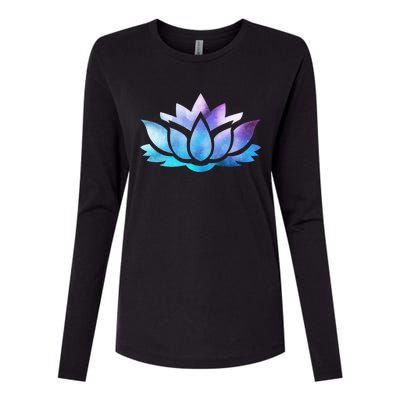 Lotus Flower Yoga Spiritual Dreamy Colorful Meaningful Gift Womens Cotton Relaxed Long Sleeve T-Shirt