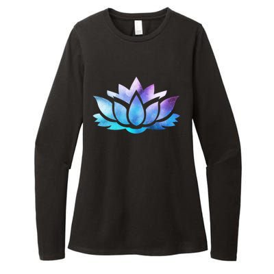 Lotus Flower Yoga Spiritual Dreamy Colorful Meaningful Gift Womens CVC Long Sleeve Shirt