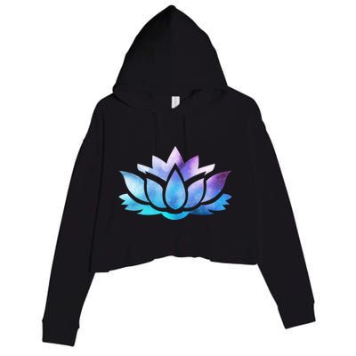 Lotus Flower Yoga Spiritual Dreamy Colorful Meaningful Gift Crop Fleece Hoodie