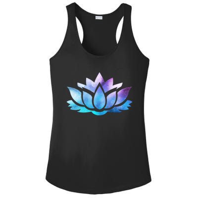 Lotus Flower Yoga Spiritual Dreamy Colorful Meaningful Gift Ladies PosiCharge Competitor Racerback Tank