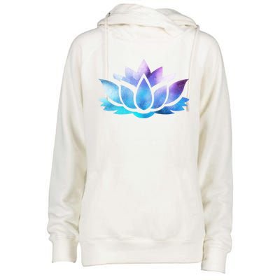 Lotus Flower Yoga Spiritual Dreamy Colorful Meaningful Gift Womens Funnel Neck Pullover Hood