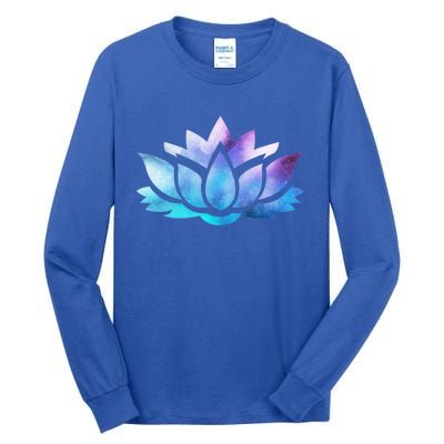 Lotus Flower Yoga Spiritual Dreamy Colorful Meaningful Gift Tall Long Sleeve T-Shirt