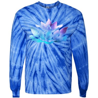 Lotus Flower Yoga Spiritual Dreamy Colorful Meaningful Gift Tie-Dye Long Sleeve Shirt