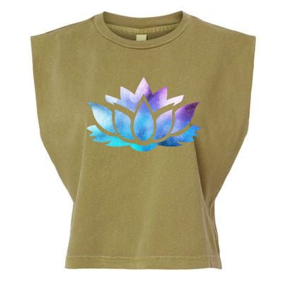 Lotus Flower Yoga Spiritual Dreamy Colorful Meaningful Gift Garment-Dyed Women's Muscle Tee