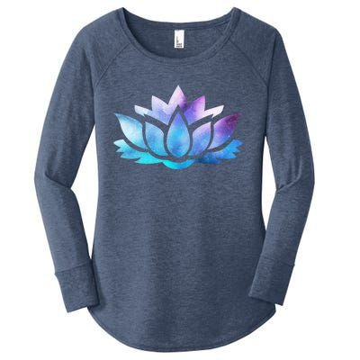 Lotus Flower Yoga Spiritual Dreamy Colorful Meaningful Gift Women's Perfect Tri Tunic Long Sleeve Shirt