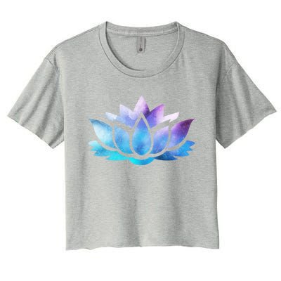 Lotus Flower Yoga Spiritual Dreamy Colorful Meaningful Gift Women's Crop Top Tee