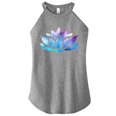 Lotus Flower Yoga Spiritual Dreamy Colorful Meaningful Gift Women's Perfect Tri Rocker Tank