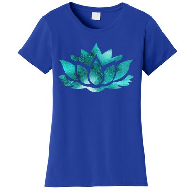 Lotus Flower Yoga Spiritual Dreamy Teal Colorful Gift Women's T-Shirt