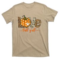 Love Fall Y'All Leopard Pumpkin Fall T-Shirt