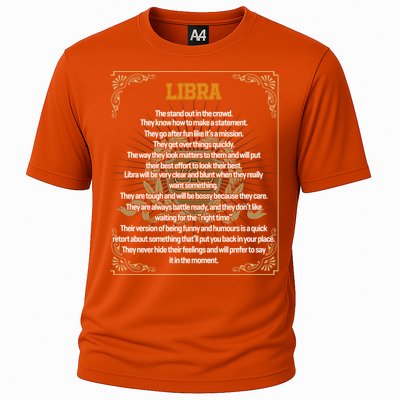 Libra Facts Zodiac Sign Awesome Horoscope Birthday Astrology Great Gift Cooling Performance Crew T-Shirt