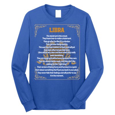 Libra Facts Zodiac Sign Awesome Horoscope Birthday Astrology Great Gift Long Sleeve Shirt