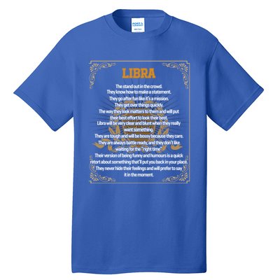 Libra Facts Zodiac Sign Awesome Horoscope Birthday Astrology Great Gift Tall T-Shirt