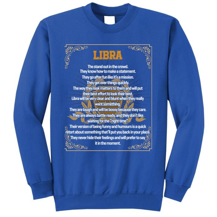 Libra Facts Zodiac Sign Awesome Horoscope Birthday Astrology Great Gift Tall Sweatshirt