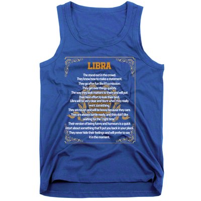 Libra Facts Zodiac Sign Awesome Horoscope Birthday Astrology Great Gift Tank Top