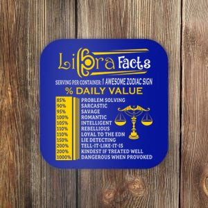 Libra Facts Zodiac Funny Gift Born In September 23 October 22 Gift Coaster