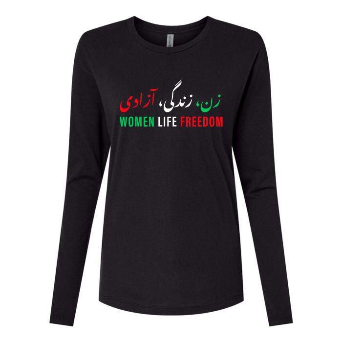  Life Freedom Zan Zendegi Azadi Farsi calligraphy Womens Cotton Relaxed Long Sleeve T-Shirt