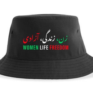  Life Freedom Zan Zendegi Azadi Farsi calligraphy Sustainable Bucket Hat