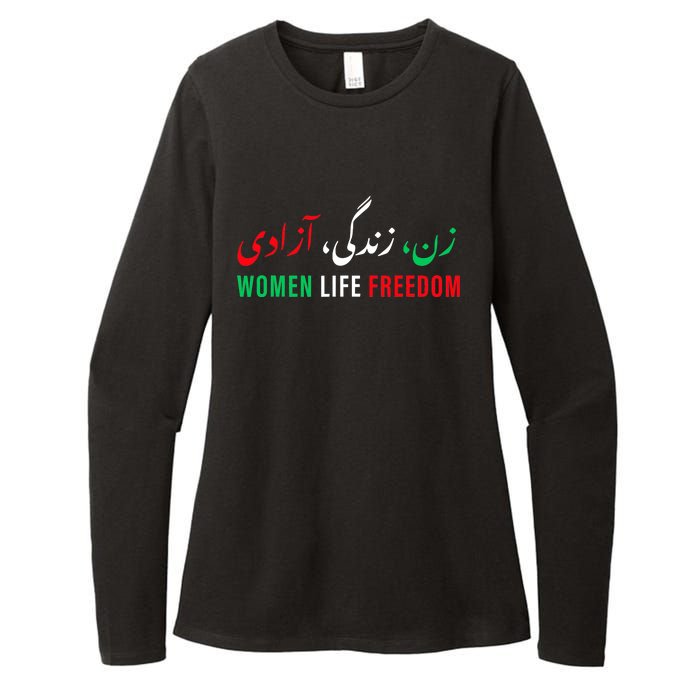  Life Freedom Zan Zendegi Azadi Farsi calligraphy Womens CVC Long Sleeve Shirt