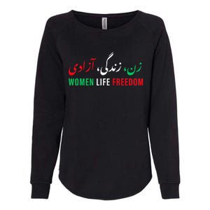  Life Freedom Zan Zendegi Azadi Farsi calligraphy Womens California Wash Sweatshirt