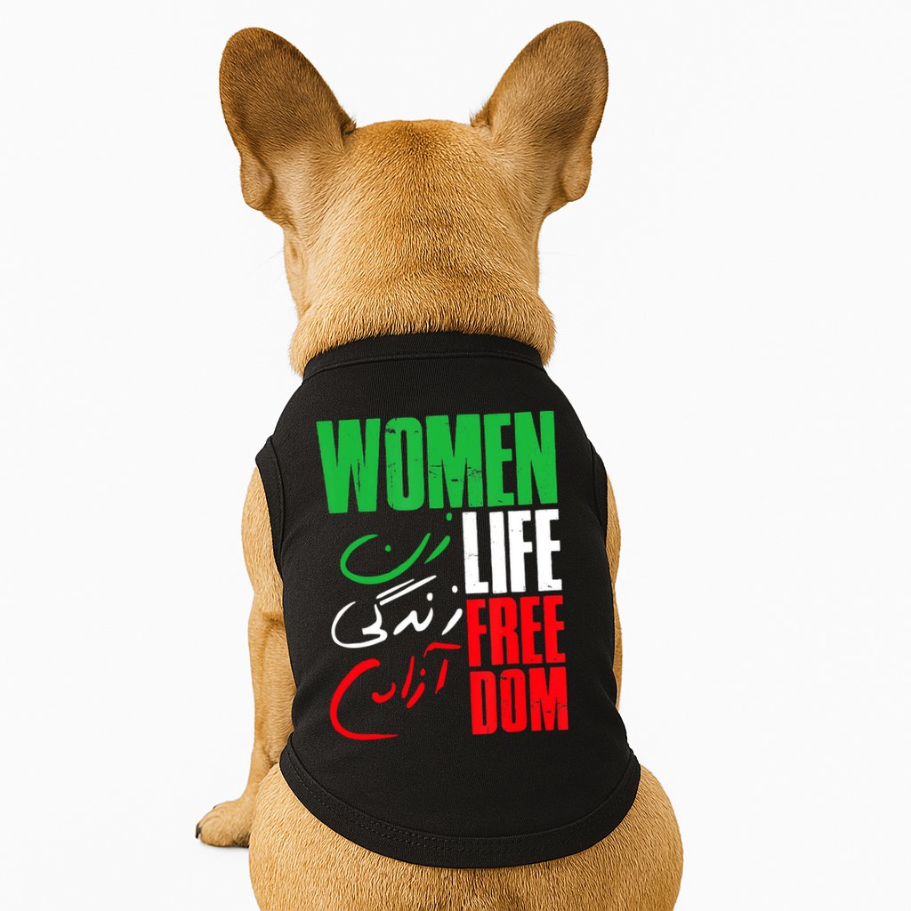  Life Freedom Zan Zendegi Azadi Farsi Support Iran Doggie Tank