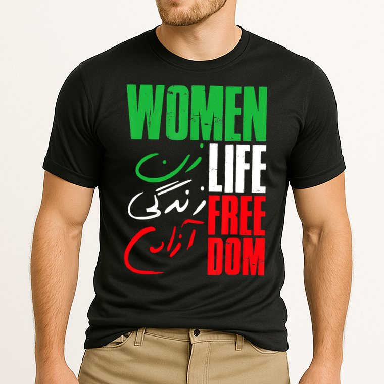 Life Freedom Zan Zendegi Azadi Farsi Support Iran Performance Shirt