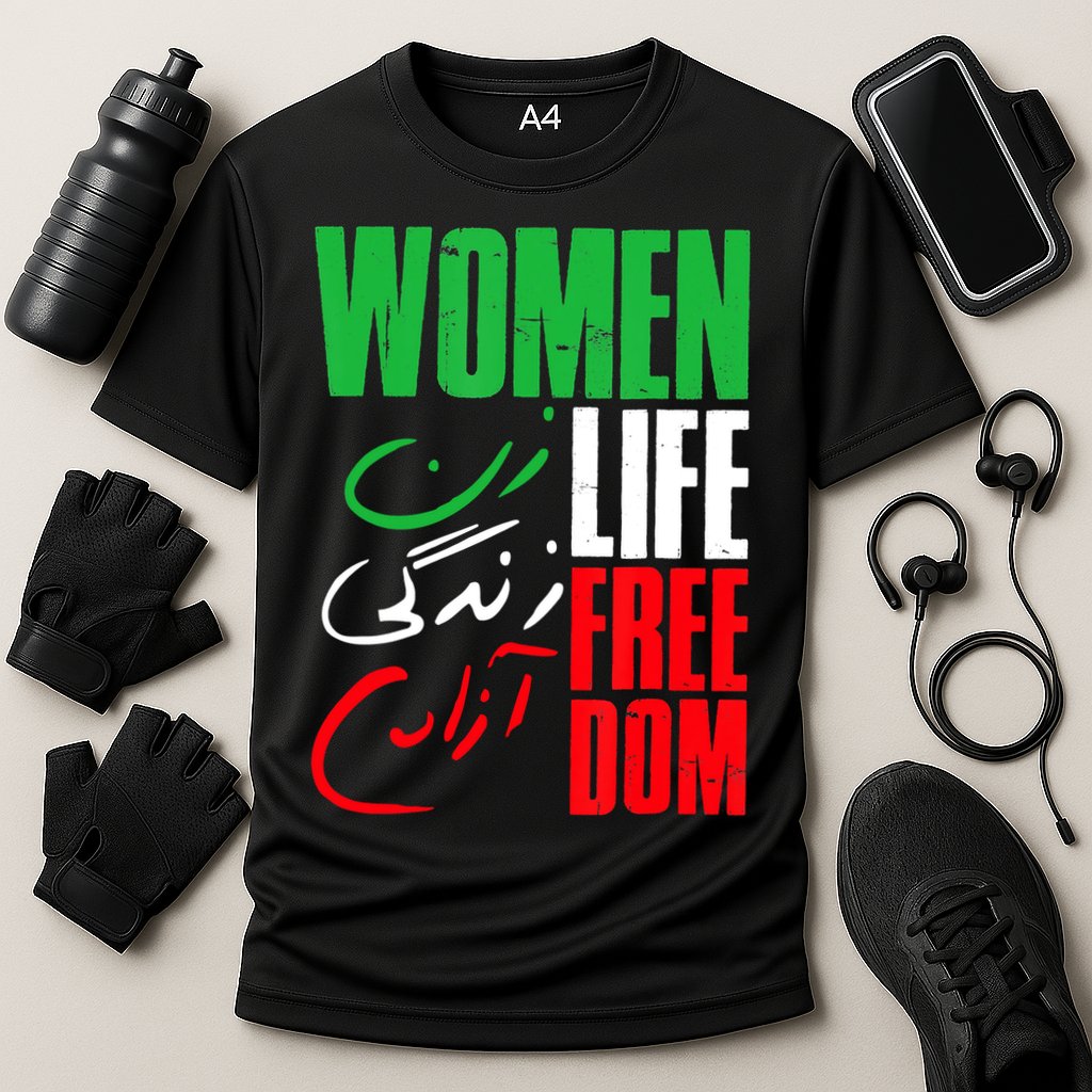  Life Freedom Zan Zendegi Azadi Farsi Support Iran Performance Shirt