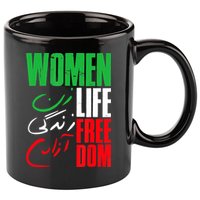  Life Freedom Zan Zendegi Azadi Farsi Support Iran 11oz C Handle Ceramic Mug