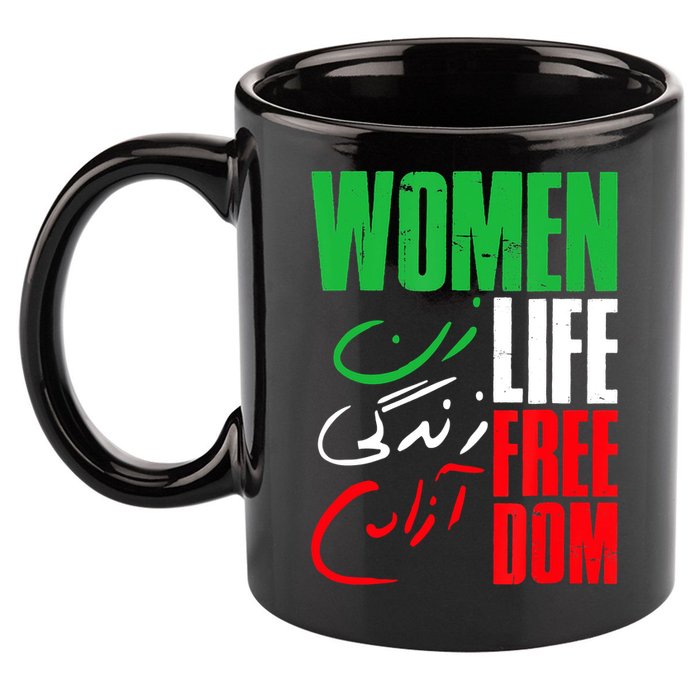  Life Freedom Zan Zendegi Azadi Farsi Support Iran 11oz C Handle Ceramic Mug