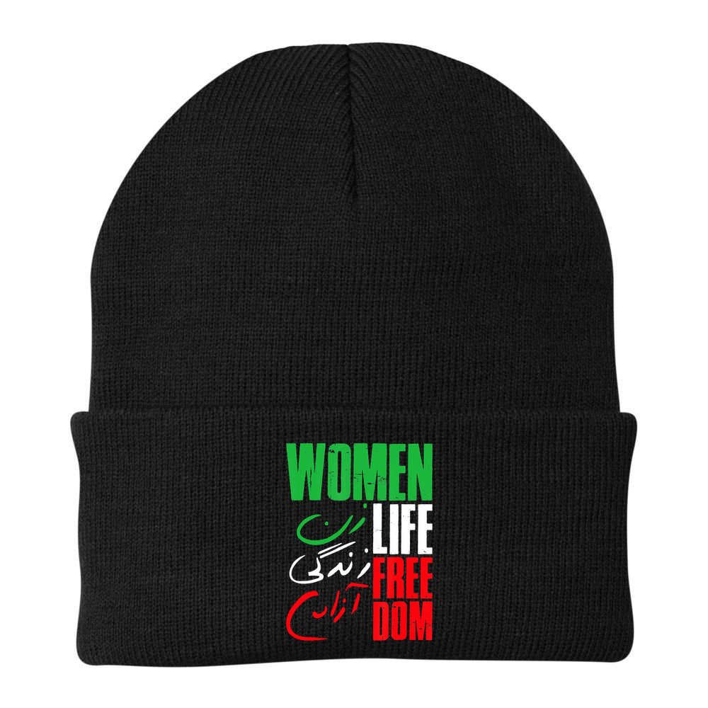  Life Freedom Zan Zendegi Azadi Farsi Support Iran Beanie