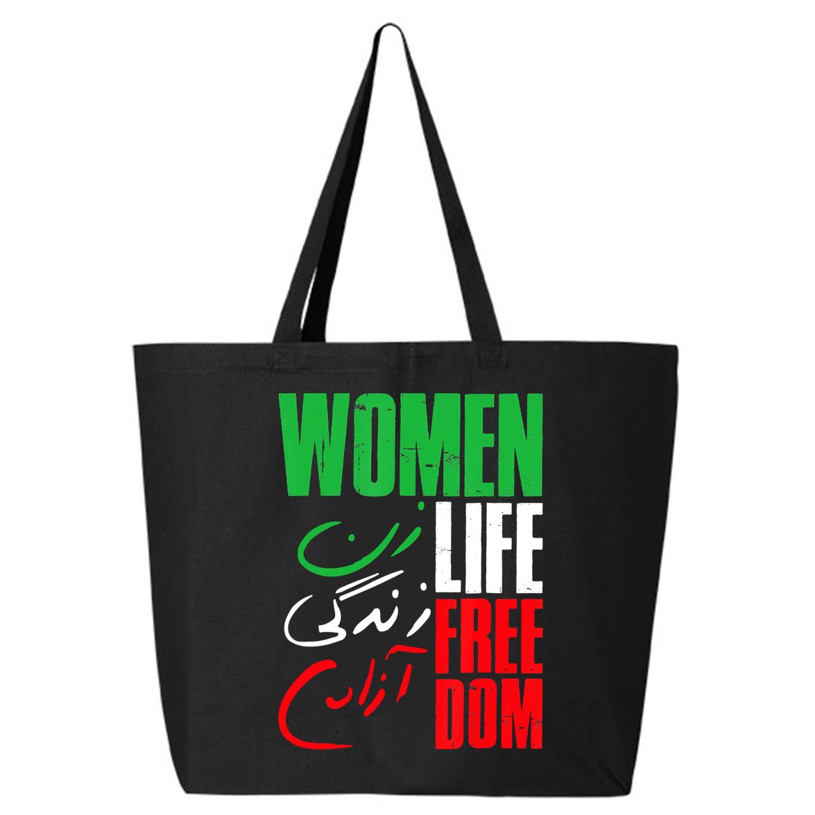  Life Freedom Zan Zendegi Azadi Farsi Support Iran 25L Jumbo Tote