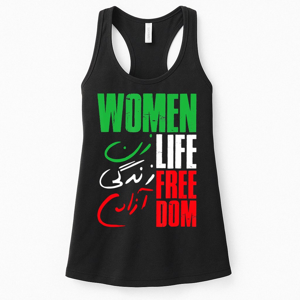  Life Freedom Zan Zendegi Azadi Farsi Support Iran Womens Tank Top