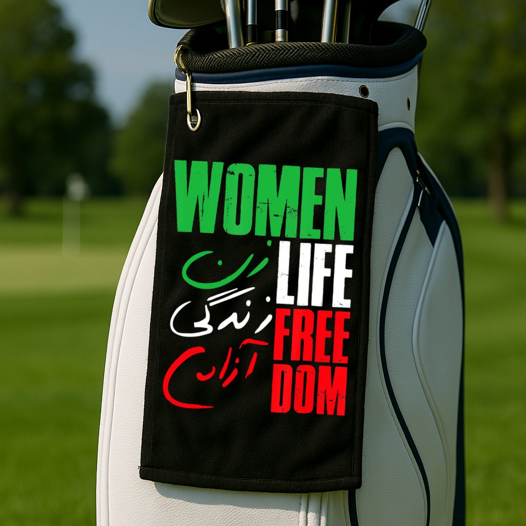  Life Freedom Zan Zendegi Azadi Farsi Support Iran Golf Towel