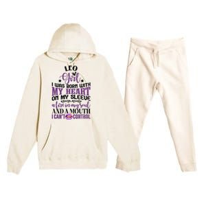 Leo Funny Zodiac Sign Graphic Gift Premium Hooded Sweatsuit Set