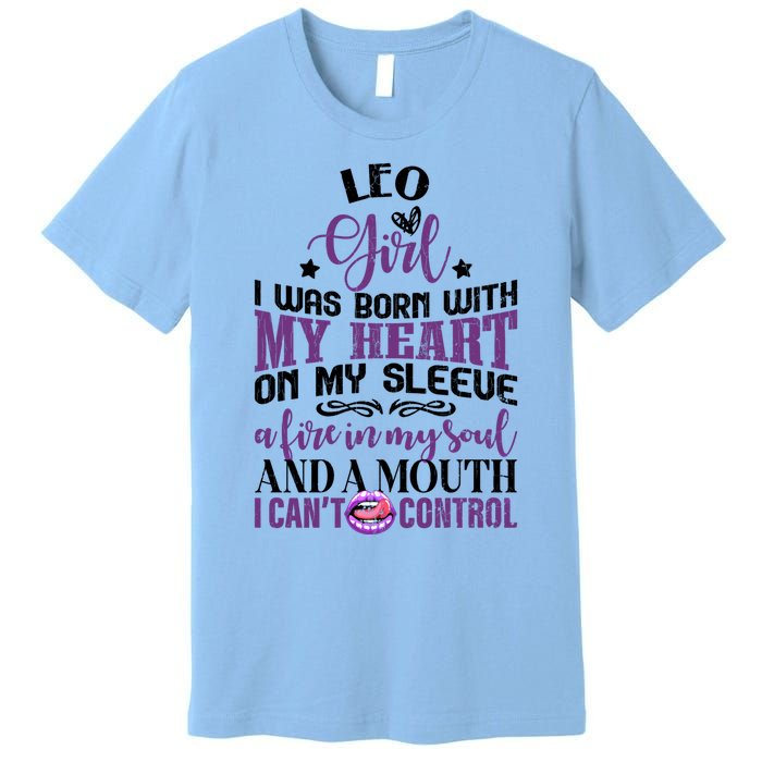 Leo Funny Zodiac Sign Graphic Gift Premium T-Shirt