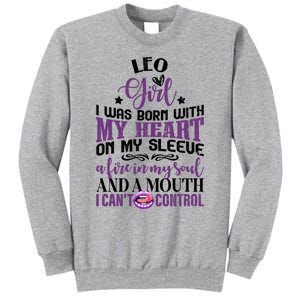 Leo Funny Zodiac Sign Graphic Gift Tall Sweatshirt