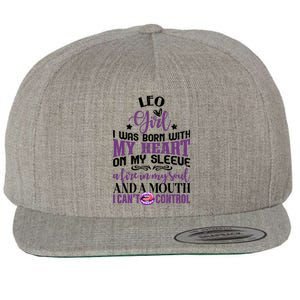 Leo Funny Zodiac Sign Graphic Gift Wool Snapback Cap