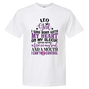 Leo Funny Zodiac Sign Graphic Gift Garment-Dyed Heavyweight T-Shirt