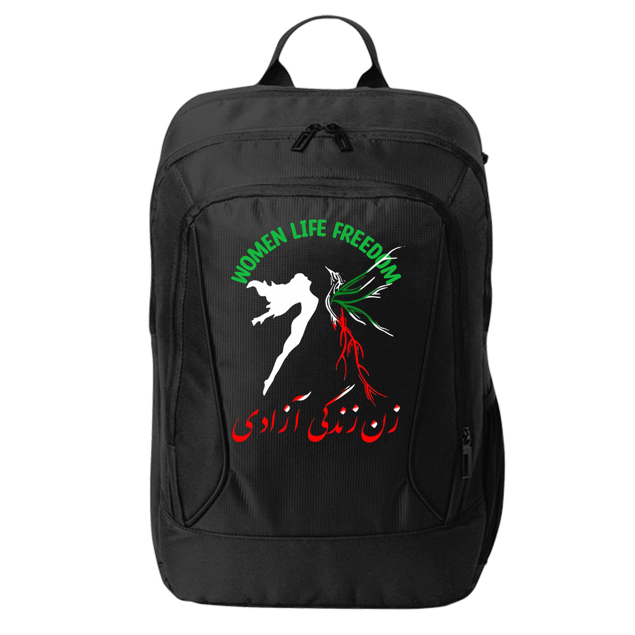 Life Freedom Zan Zendegi Azadi Iran Free Iranian City Backpack