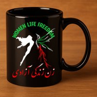 Life Freedom Zan Zendegi Azadi Iran Free Iranian 11oz C Handle Ceramic Mug