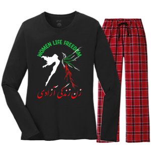 Life Freedom Zan Zendegi Azadi Iran Free Iranian Women's Long Sleeve Flannel Pajama Set 