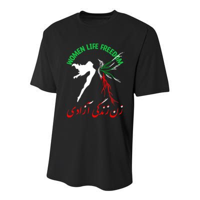 Life Freedom Zan Zendegi Azadi Iran Free Iranian Youth Performance Sprint T-Shirt